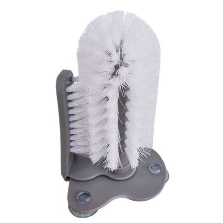 Water Bottle Cleaning Brush Glass Cup Washer with Suction Base Bristle Brush for Beer Cup, Long Leg Cup