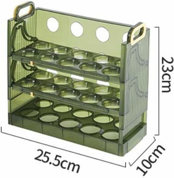 Egg Storage Box Egg Storage Container Reusable with Handle Multi Tier Large Capacity Egg Holder