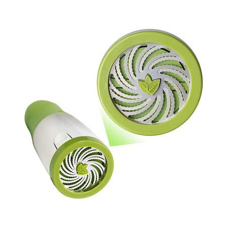 1 pc Herb Mill Chopper Cutter Mince Stainless Steel Blades Safely New ( Color: White and Green)