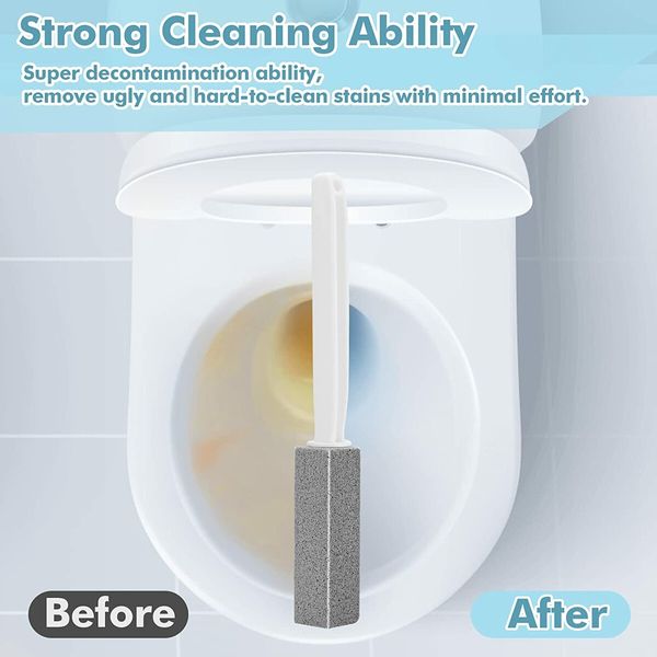 Pumice Stone 2pcs for Toilet Cleaning with Extra Long Handle