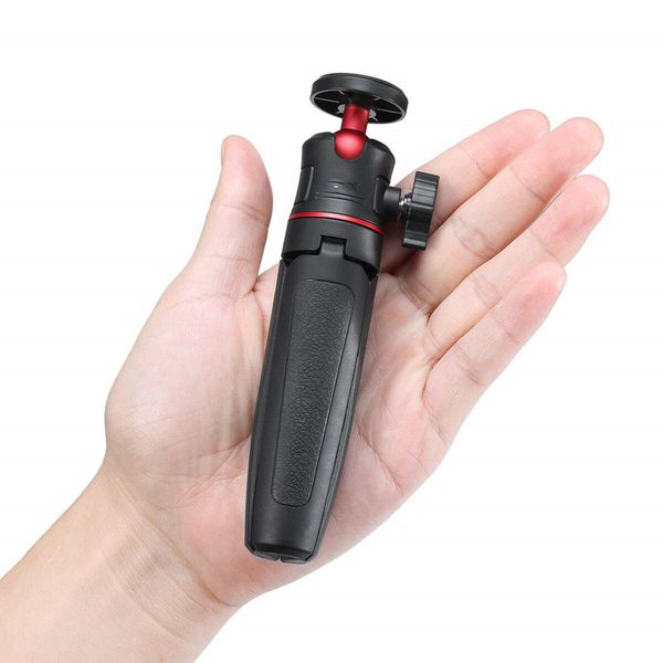 Mini Portable Camera Tripod, for iPhone/Samsung/Google Smartphone Clamp/Action Cam 1/4" Screw Vlog Table Tripod-Black