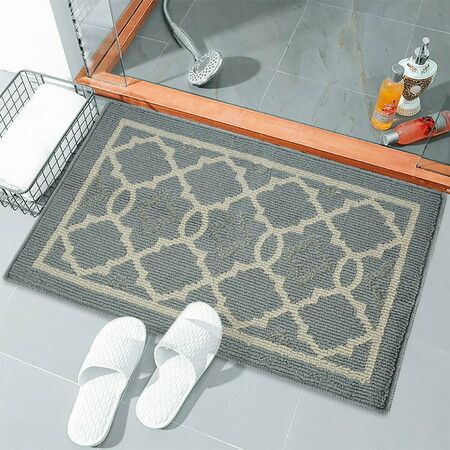 Floor Mat Non-slip Entrance Rug for Indoor and Outdoor Machine Washable Soft Floor Mat Front Door Carpet Doormat (60*90CM)