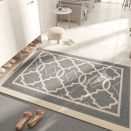 Floor Mat Non-slip Entrance Rug for Indoor and Outdoor Machine Washable Soft Floor Mat Front Door Carpet Doormat (60*90CM)