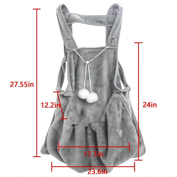 Small Dog Cat Carrier Chest-Soft Breathable Cotton-with Pocket Hands Free Shoulder Front Cat Sling Carrier