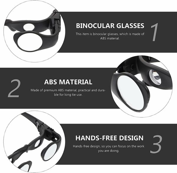 8x Travel Magnifying Mirror Convenient Hand Free Professional Glasses for Outdoor Binoculares