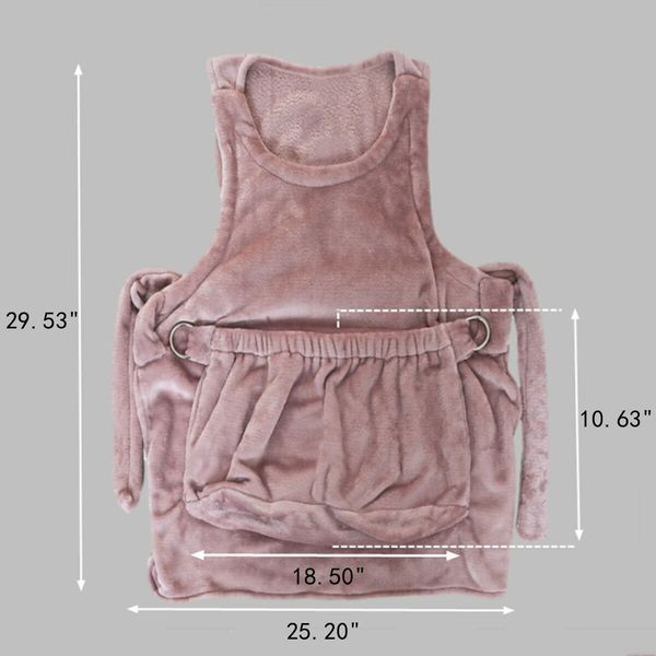 Pet Carrier Apron Cozy Cat Sling Dogs Front Shoulder Carry Kitten Sleeping Bag Hands-Free for Indoor Outdoor Travel-Pink