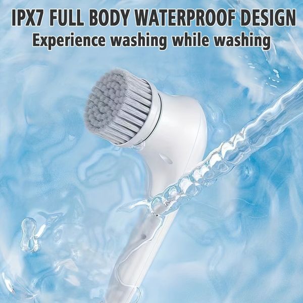 5-in-1 Handheld Electric Cleaning Brush Suitable For Kitchen, Bathroom Tub, Shower Tile, Carpet Bidet, Cordless Spin Scrubber