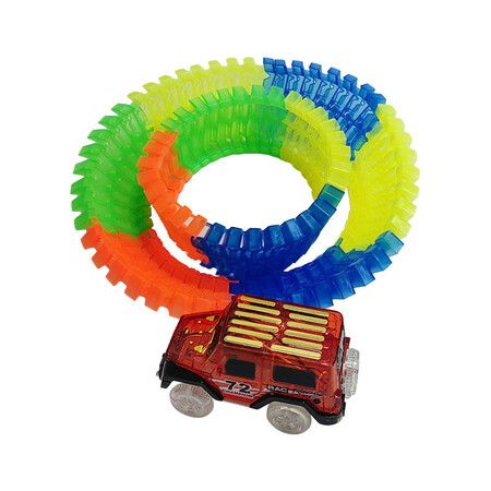 Car and Flexible Track Playset Create A Engineering Road Gifts for 3 4 5 6 7 8 9 10 11 Year Old