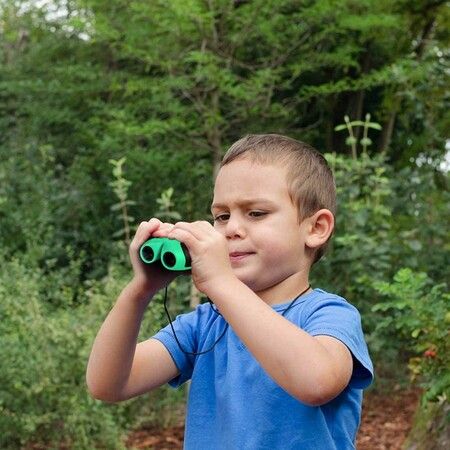 Compact Shockproof Binoculars for Bird Watching Kids Telescope for Teens Toys for 3-13 Years Old (Green)