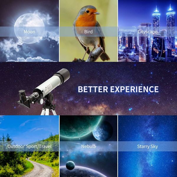 Astronomical Telescope, Telescope  360/50mm 90X Zoom HD Outdoor Monocularfor Kids, Adult, Beginners