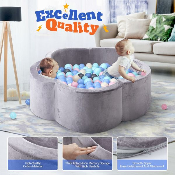 Foam Ball Pit Toy Pool Children Soft Baby Playpen Fence Kids Play Area Activity Centre Babyroom Decoration 300pcs Indoor