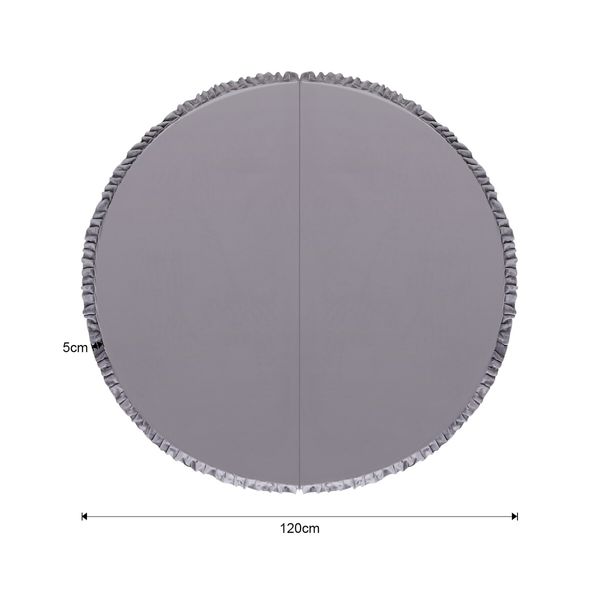 Baby Play Mat Padding Rug Memory Foam Washable Round Foldable Thick Carpet for Kids Bedroom Floor Activity Centre Grey