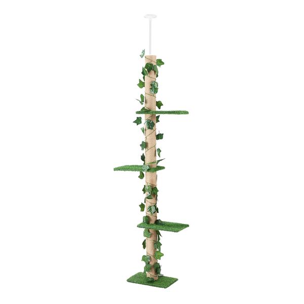 Cat Scratching Post Tree Tower Tall Scratcher Pole Pet Toy Wood Furniture Kitty Play House Gym 4 Tier Stand Sisal Artificial Grass