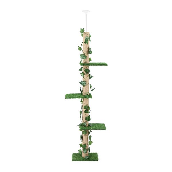 Cat Scratching Post Tree Tower Tall Scratcher Pole Pet Toy Wood Furniture Kitty Play House Gym 4 Tier Stand Sisal Artificial Grass