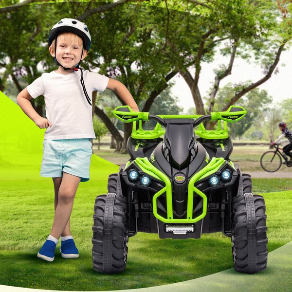 Electric Ride On Car Kids Vehicle Toy ATV Quad Bike 4 Wheeler 12V Motorised Rechargeable Battery MP3 USB LED Childrens