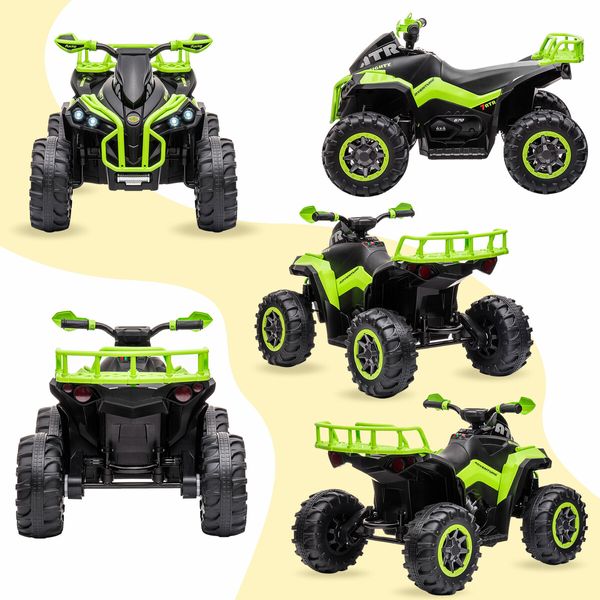 Electric Ride On Car Kids Vehicle Toy ATV Quad Bike 4 Wheeler 12V Motorised Rechargeable Battery MP3 USB LED Childrens