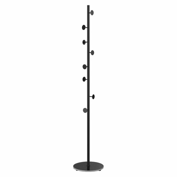 Clothes Rack Coat Stand Hook Hanger Closet Organizer Hall Storage Metal Entryway Freestanding Shelf Hat Holder Black