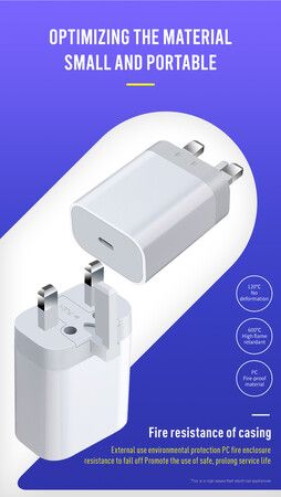 20W PD USB C Fast Wall Charger Apple Charging Cord for iPhone 14/14 Pro/13/13 Pro  iPad Android