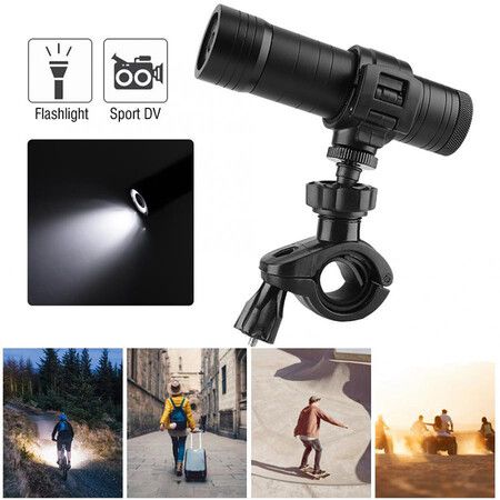 Flashlight Action Camera Multifunctional Car Video Recorder Built-in Battery USB Charging Portable Outdoor Light Equipment