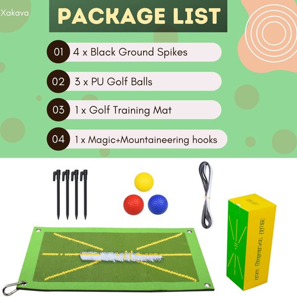 Golf Training Mat for Swing Detection Batting, Premium Golf Impact Mat, Path Feedback Golf Tee Mat, Advanced Golf Impact Mat for Indoor Outdoor Golf Training Aids