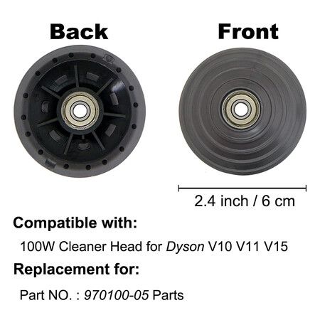 V Ball Wheel Assembly for Cleaner Head, Replacement for 100W Dyson V10 V11 V15 Accessories Attachment