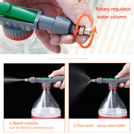 Manual Air Pressure Sprayer, Adjustable Beverage Bottle Sprinkler, Garden Watering Nozzle, Sprayer Tool