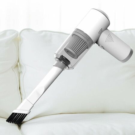 Car Vacuum Cleaner Mite Removal Machine, 4000Pa Handheld Mattress Cordless Vacuum,Strong Suction Cordless Vacuum Cleaner For Cleaning Bed,Pillow,Car(White)