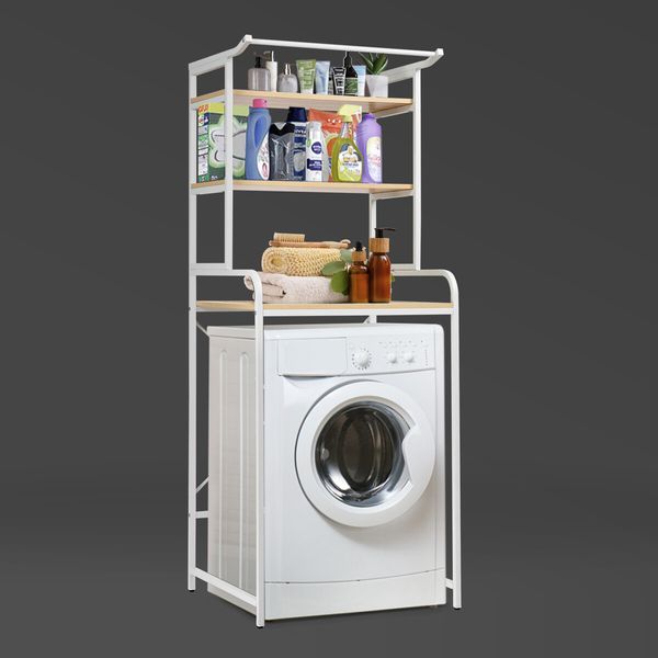 Over Toilet Shelf Rack Bathroom Organiser 3-tier Freestanding Storage Laundry Washing Machine Heavy Duty Towel Shelving