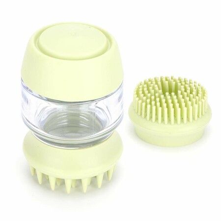 Pet Groong Shower Comb, Soft Silicone Pet Hair Multifunctional Brush (Green)