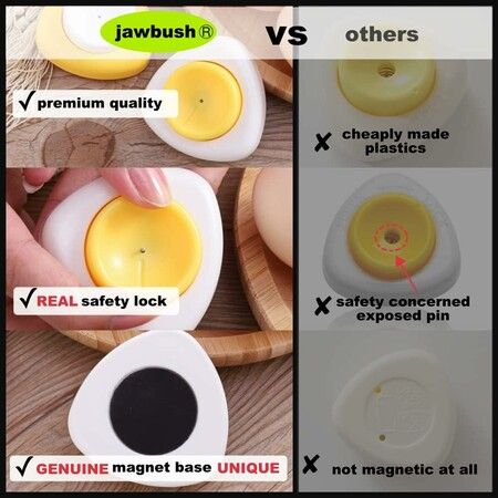 Egg Piercer for Raw Eggs, with Magnetic Base and Safety Lock, Hard Boiled Egg Peeler