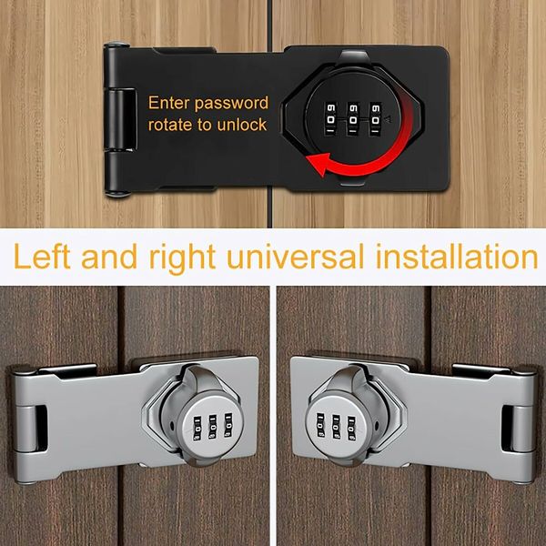 Cabinet Combination Lock, Password Hasp Locks, Cabinet Door Lock 1 Pack