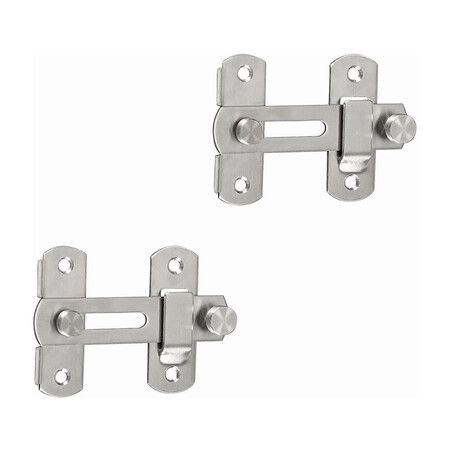 4 Inch Bar Latch for Doors Flip Latch Small Gate French Double Barn Door Lock 2 Pack