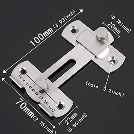 4 Inch Bar Latch for Doors Flip Latch Small Gate French Double Barn Door Lock 2 Pack