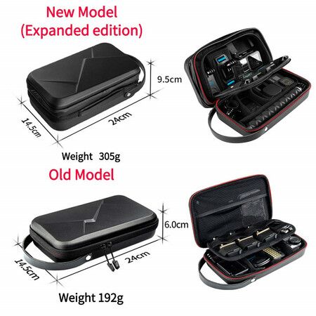 Carrying Case for GoPro Max Mini Hero 11 Osmo Pocket Action Hard Protective Travel Bag for Selfie Tripod Mount