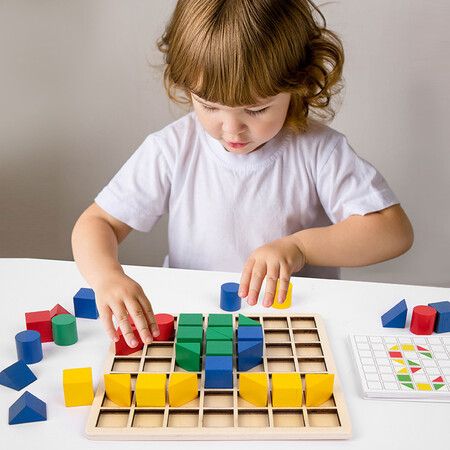 Wooden Puzzle Toys Shape Color Sorting Toy for Toddler's Preschool Activity(1 Pack)