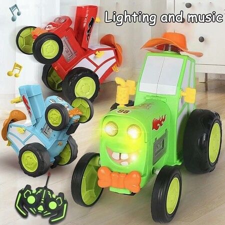 Crazy Jumping Car Toy, RC Stunt Car USB Rechargeable Remote Control Car Toy