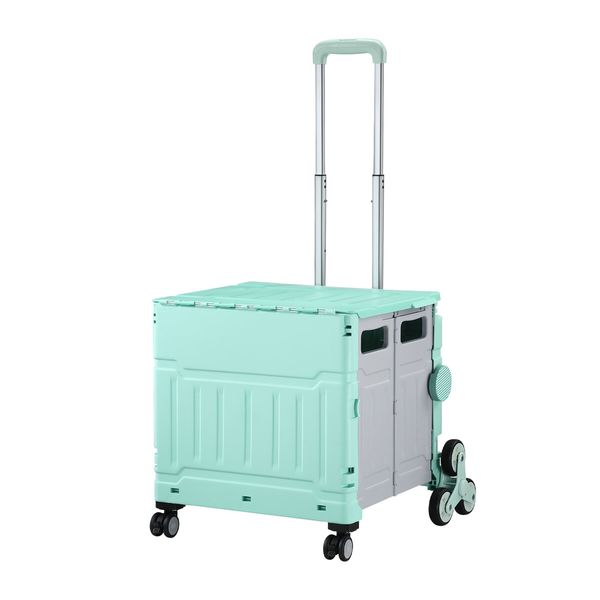 Foldable Shopping Cart Trolley Grocer Rolling Utility Luggage Bag Market Travel Shop Moving Stair Climbing Wheels 75L