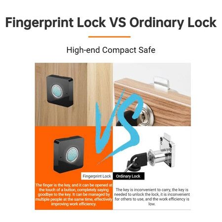 Fingerprint Lock, Smart Biometric Fingerprint Cabinet Lock Cabinet,Drawer, Locker, Wardrobe for Home