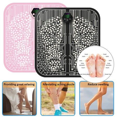 EMS Foot Massager Pad Mat Electric Tens Unit Intelligent, Relieve Ache Pain Health Care