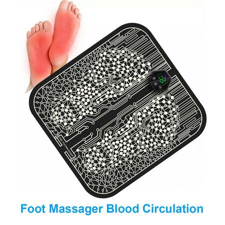 EMS Foot Massager Pad Mat Electric Tens Unit Intelligent, Relieve Ache Pain Health Care