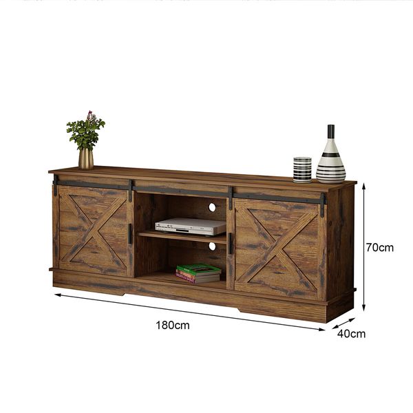 TV Kitchen Console Table Dining Cabinet Stand Farmhouse Entertainment Unit Bench Sideboard Buffet Hallway Entryway Storage Centre