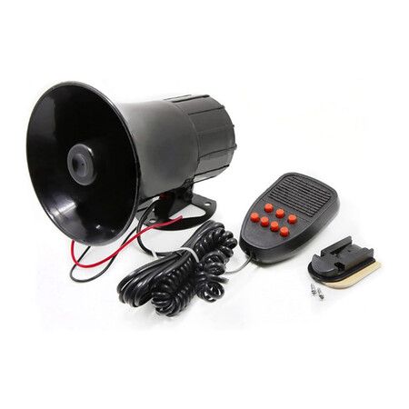 12V 50W 120dB Air Siren Horn Warning Alarm Megaphone for Car Truck MIC Speaker