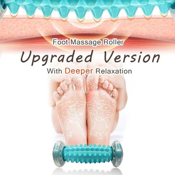 Foot Massager Roller for Relief Plantar Fasciitis Deep Tissue Muscle Massager Roller for Foot Arch Pain Heel Pain-Green