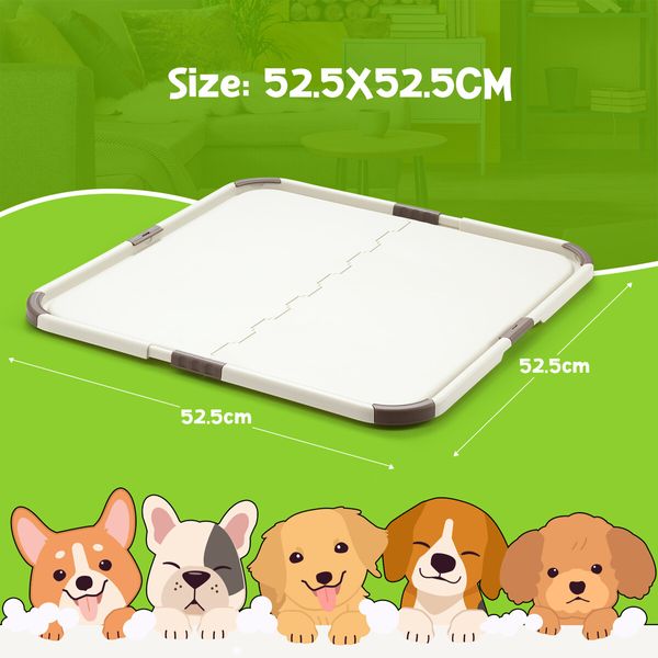 Dog Toilet Puppy Pad Trainer Pet Bathroom House Potty Training Pee Holder Tray Portable Foldable 52.5x52.5cm