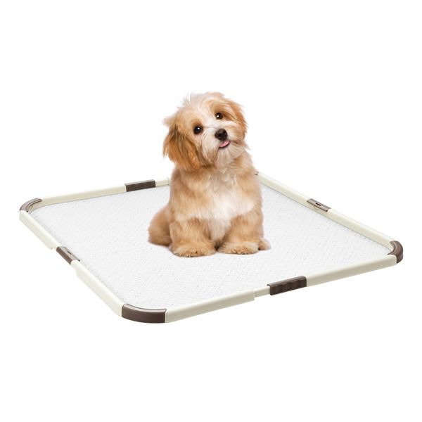 Dog Toilet Puppy Pad Trainer Pet Bathroom House Potty Training Pee Holder Tray Portable Foldable 52.5x52.5cm