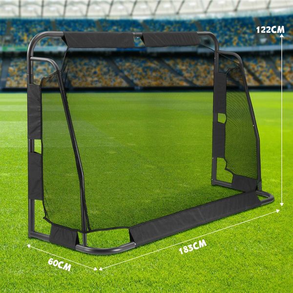 Soccer Goal Football Net Set Metal Frame Backyard Game Training Practice Outdoor Park Sports Match Kids Adults Youth 1.83x1.22m