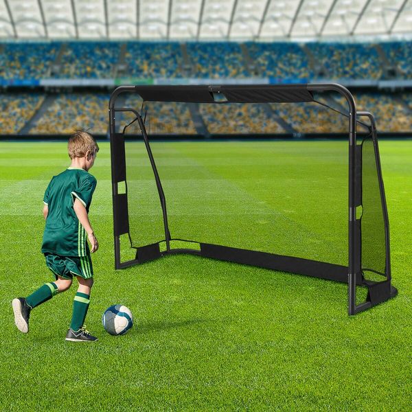 Soccer Goal Football Net Set Metal Frame Backyard Game Training Practice Outdoor Park Sports Match Kids Adults Youth 1.83x1.22m