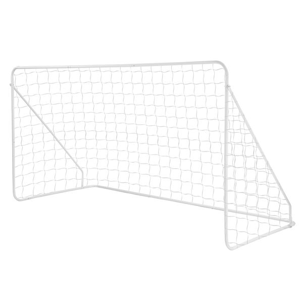 Soccer Goal Set Football Net Metal Frame Backyard Training Practice Kids Adults Youth Home Outdoor Sports Games Match 2.4x1.52m