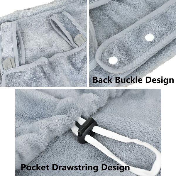 Pet Carrier Apron Cozy Cat Sling Dogs Front Shoulder Carry Kitten Sleeping Bag Hands-Free for Indoor Outdoor Travel-Grey