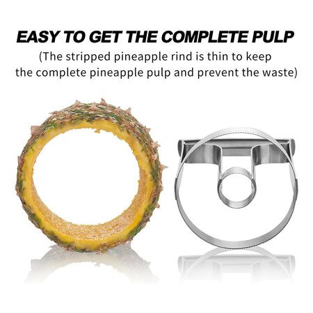 Pineapple Corer Large Stainless Steel Pineapple Corer Peeler, Diameter 10 CM